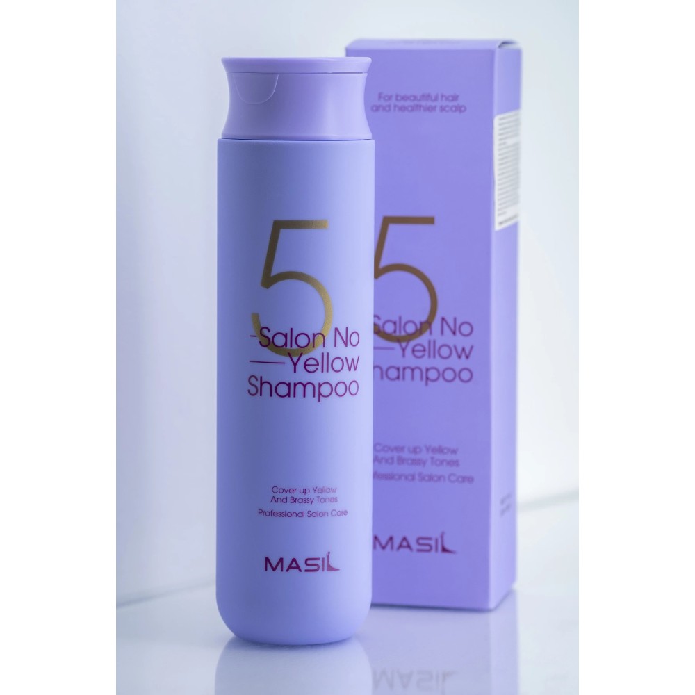 Тонирующий шампунь для осветленных волос Masil 5 Salon No Yellow Shampoo 300 мл.