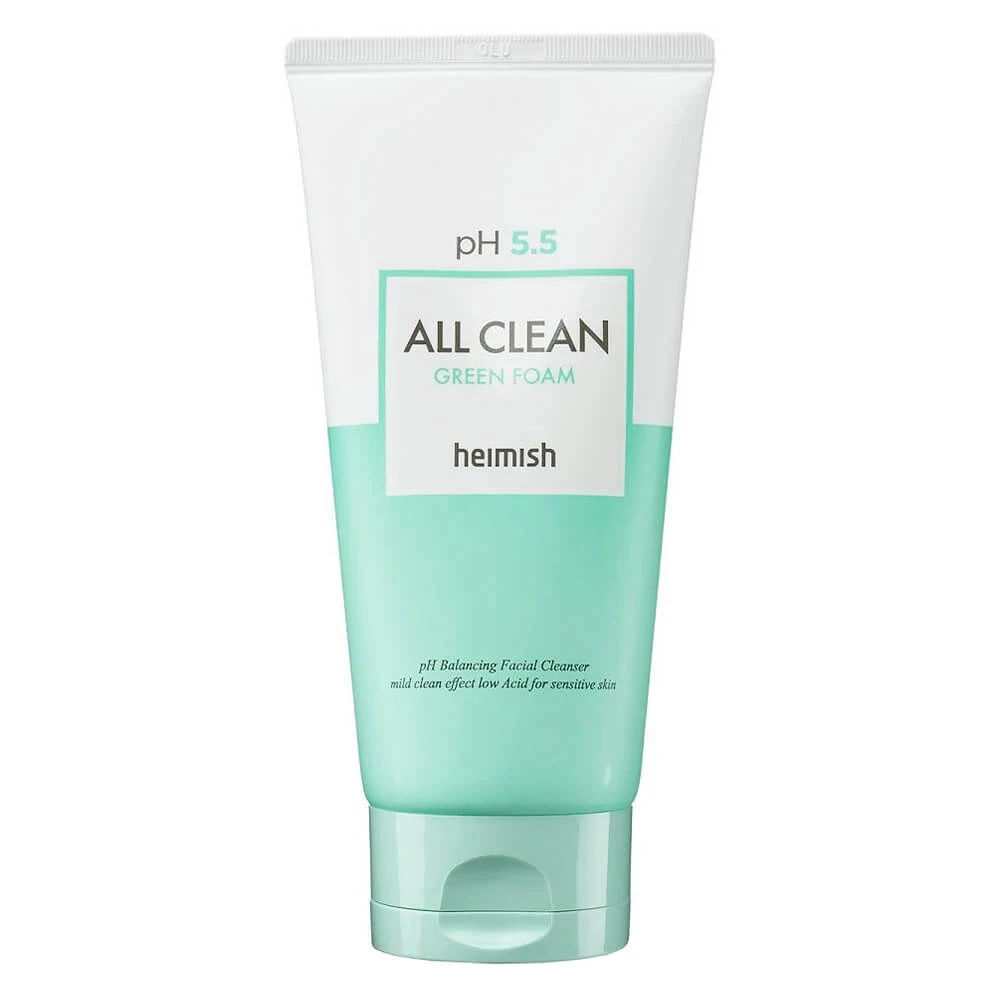 Слабокислотный гель для умывания для чувствительной кожи Heimish pH 5.5 All Clean Green Foam, 150 мл.