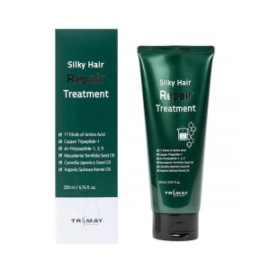 Слабокислотный восстанавливающий бальзам с пептидами Trimay Silky Hair Repair Treatment 200 мл.