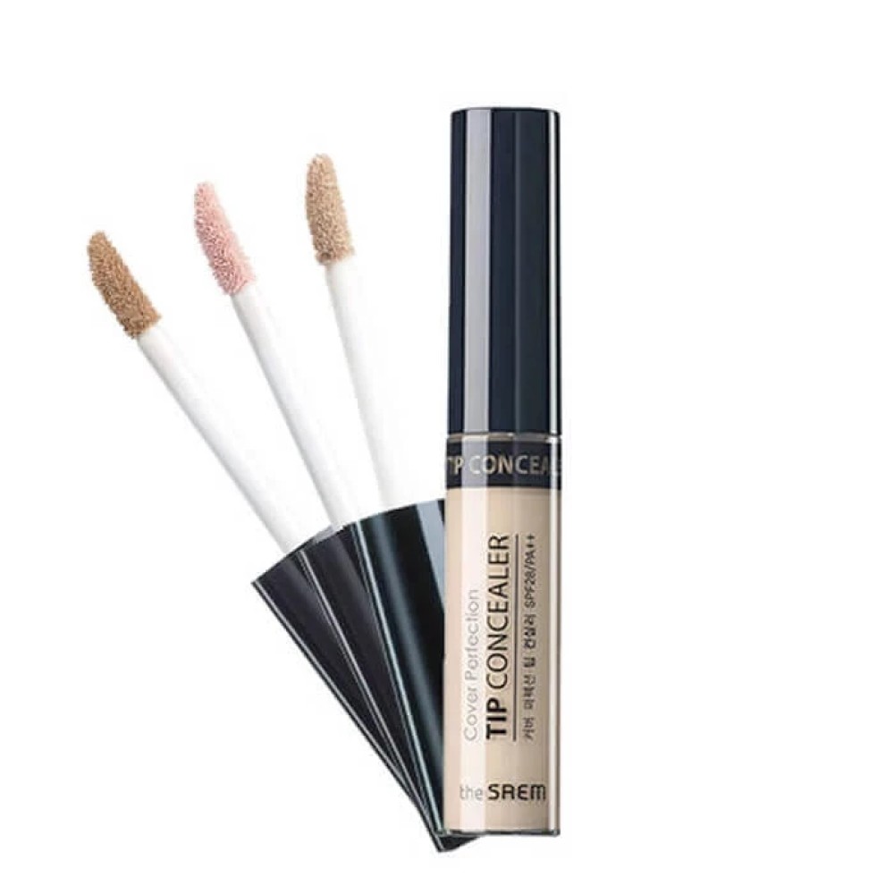 Жидкий консилер The Saem Cover Perfection Tip Concealer 1.5 Natural Beige SPF28  6,5 мл.