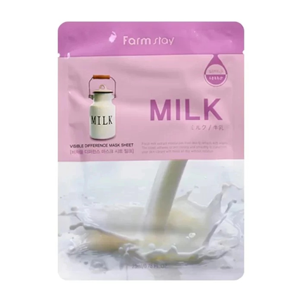 FARMSTAY Маска для лица тканевая с молочными протеинами, 23 мл.
