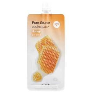 Маска кремовая ночная с медом Missha Pure Source Pocket pack Honey, 10 мл.