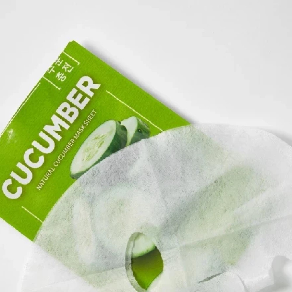 The SAEM Natural Cucumber Mask Sheet Увлажняющая тканевая маска с экстрактом огурца для всех типов кожи, 21 мл.