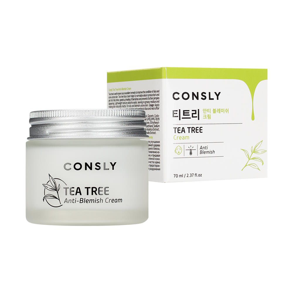Consly Крем для проблемной кожи с экстрактом чайного дерева - Tea tree anti-blemish cream, 70мл