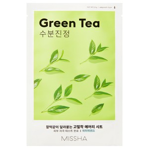 MISSHA Маска тканевая Airy Fit успокаивающая с экстрактом зеленого чая для сухой кожи, 19 гр.